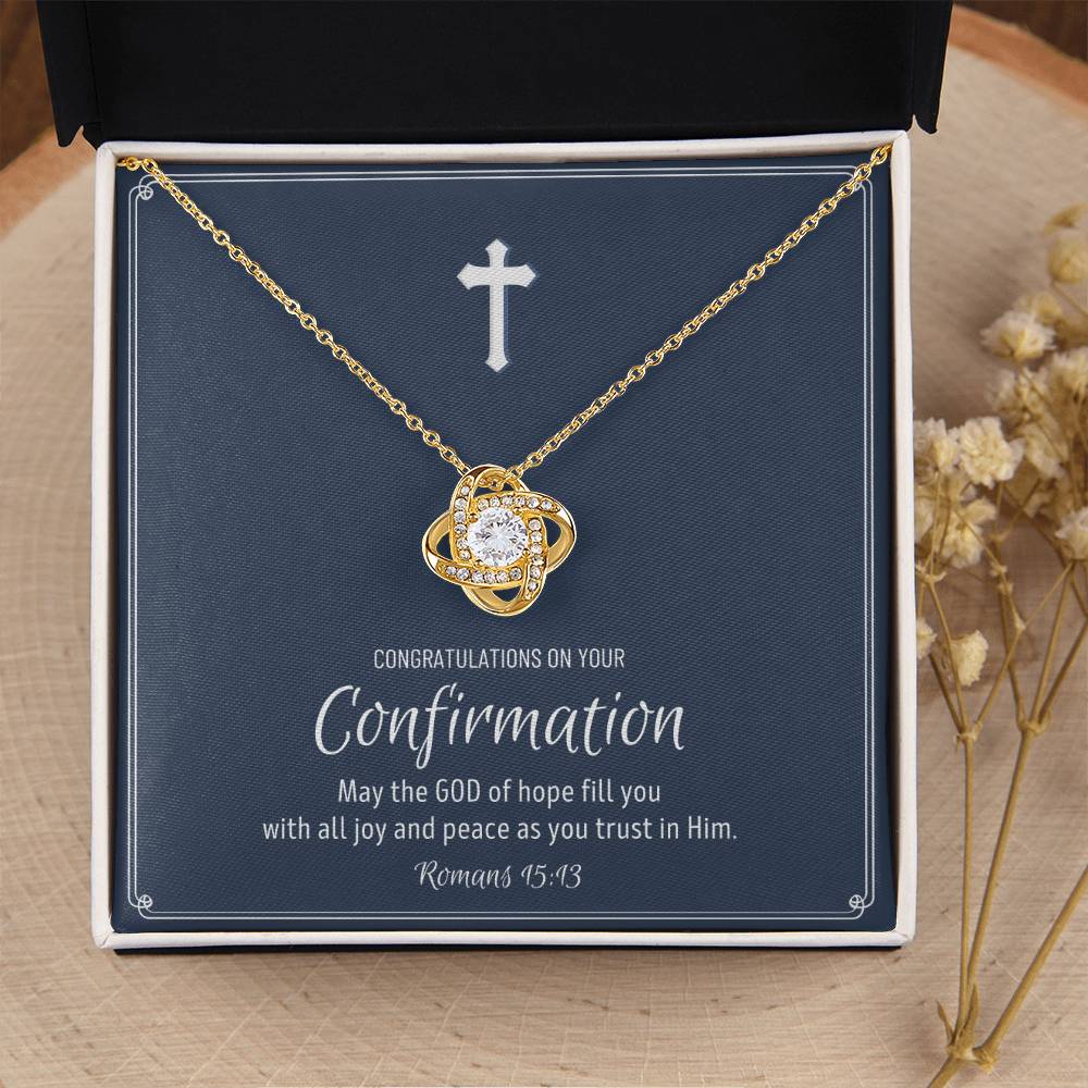 Confirmation Gift For Young Ladies Confirmation Granddaughter Love Knot Necklace Confirmation Gift Ideas For Girls Catholic Confirmation 1 Love Knot Necklace
