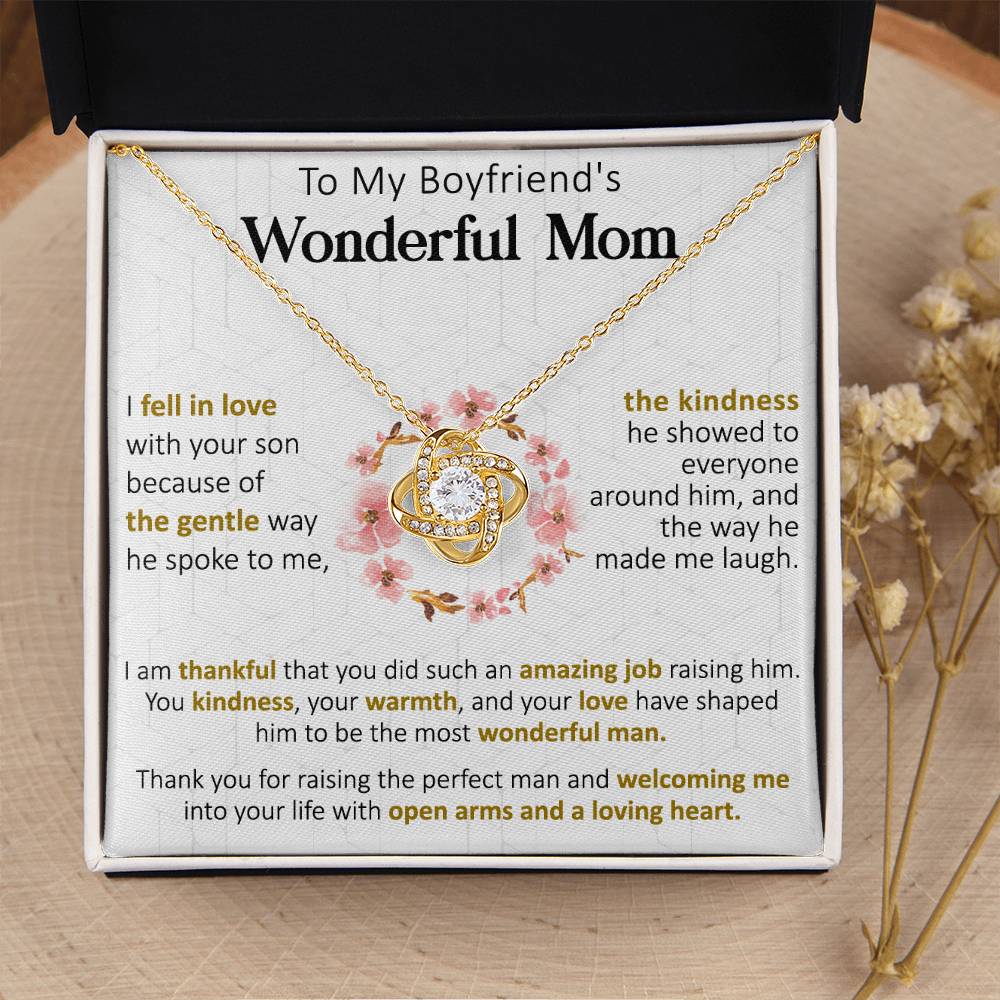 Gift For Boyfriend's Mom Gentle Way Kindness Warmth Love Knot Necklace Love Knot Necklace
