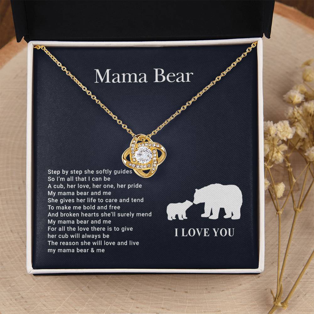 Mama Bear Love Knot Necklace