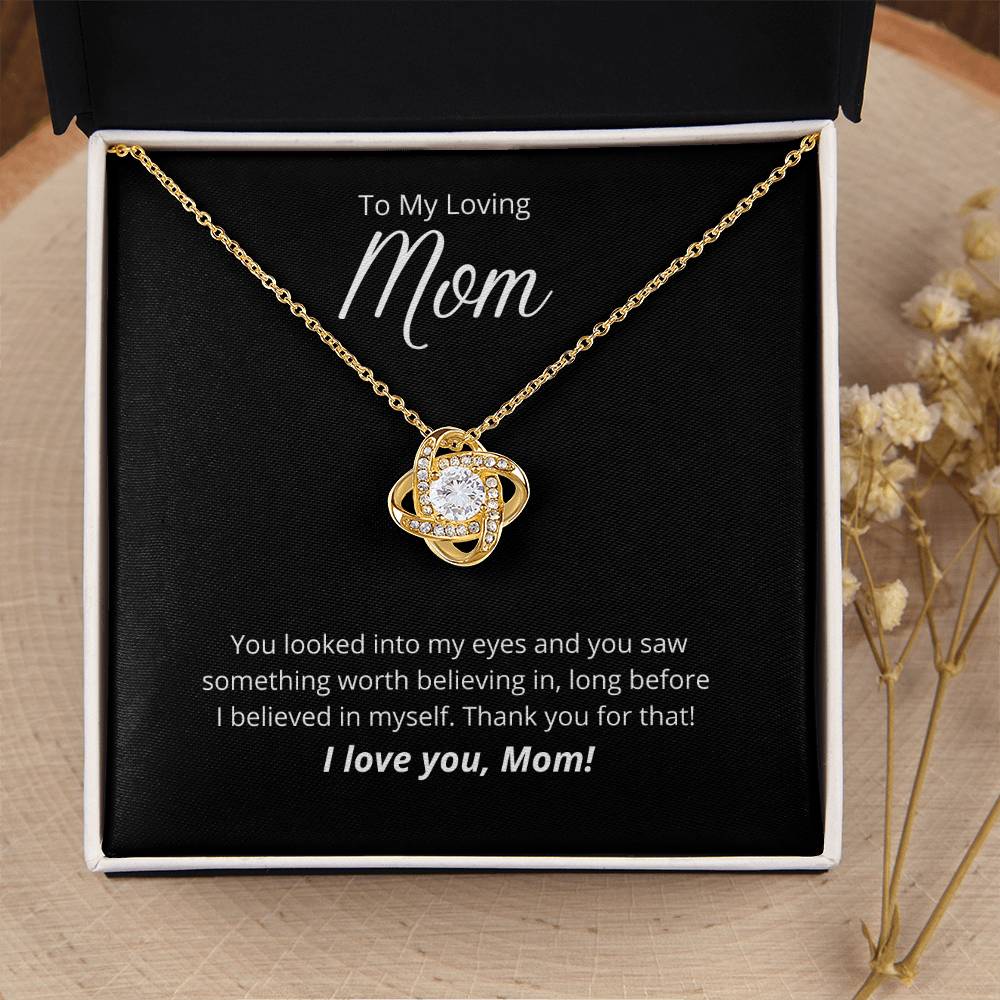 Thank You For Believing In Me ?? Love Knot Necklace