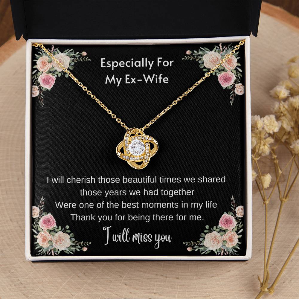 Ex-Wife Divorced Departing Gift Former Wife For My Ex Birthday Mother's Day Breakup Gift Friendship Pr Love Knot Necklace