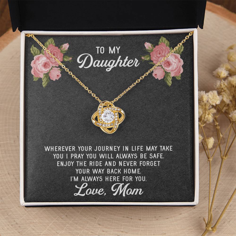 To My Daughter Necklace Gift From Mom Mothers Day Gift For Daughter From Mother Sentimental Jewelry Gifts For Daughter Fr Love Knot Necklace