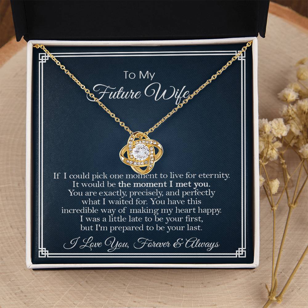 To My Future Wife Necklace Sentimental Gift For Future Wife Birthday Gift Anniversary Gift Love Knot Necklace
