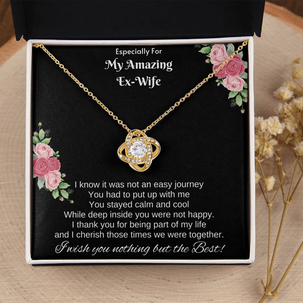 The Ex-Wife Divorced Departing Gift Former Wife For My Ex Birthday Mother's Day Breakup Gift Friendship P Love Knot Necklace