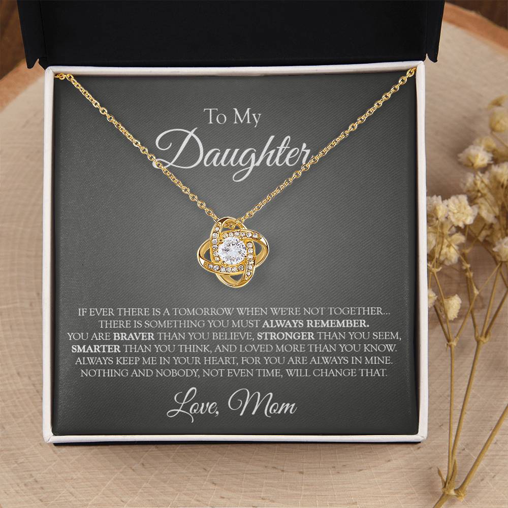 To My Daughter Necklace Gift For Daughter From Mom Daughter Mother Ne Love Knot Necklace