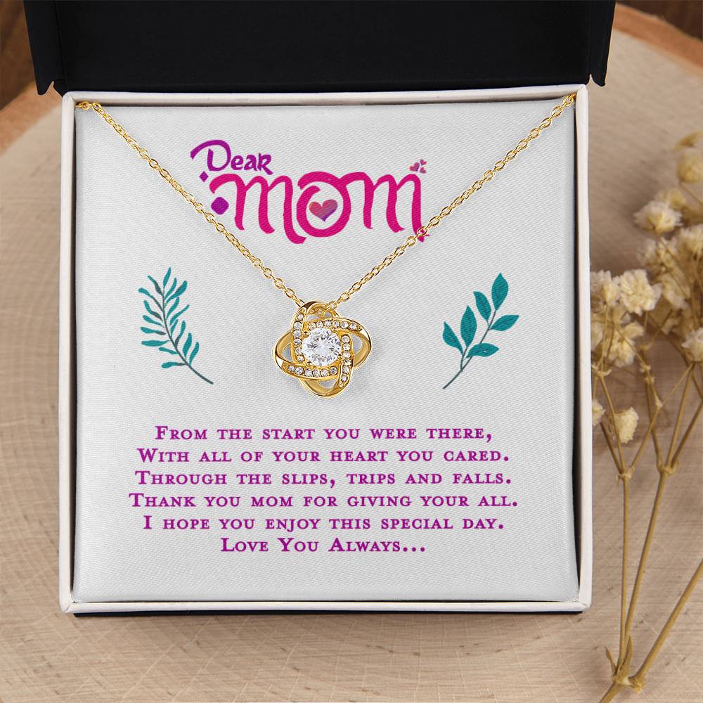 Gift For My Mom Love Knot Necklace