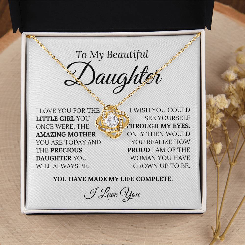 Heartfelt Mother's Day Gift For Daughter Love Knot Necklace