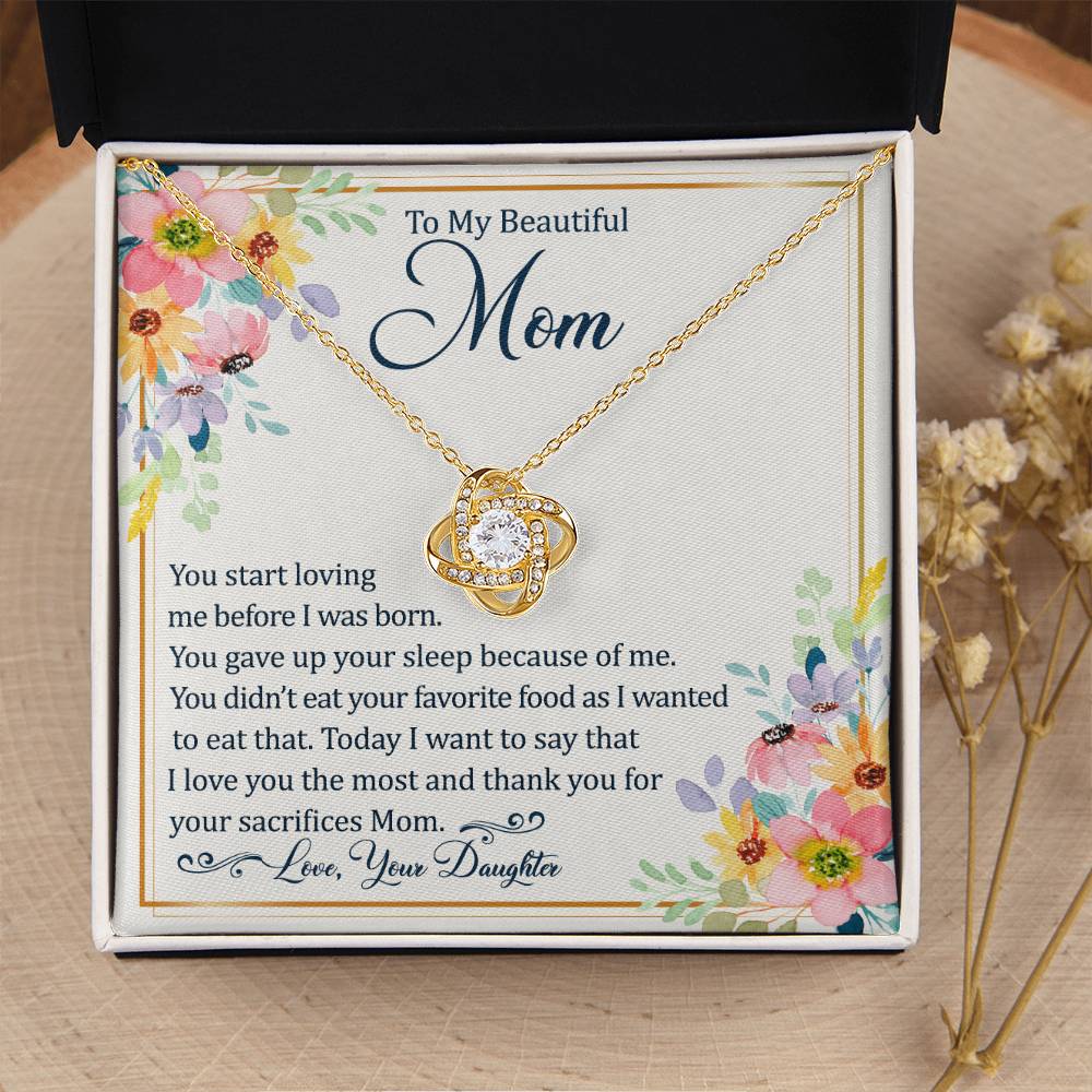 Mother's Day Happy Birthday Or Just To Say Love You Mom - 11 Love Knot Necklace