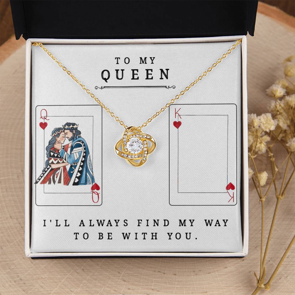 I'll Always Find My Way To Be With Love Knot Necklace