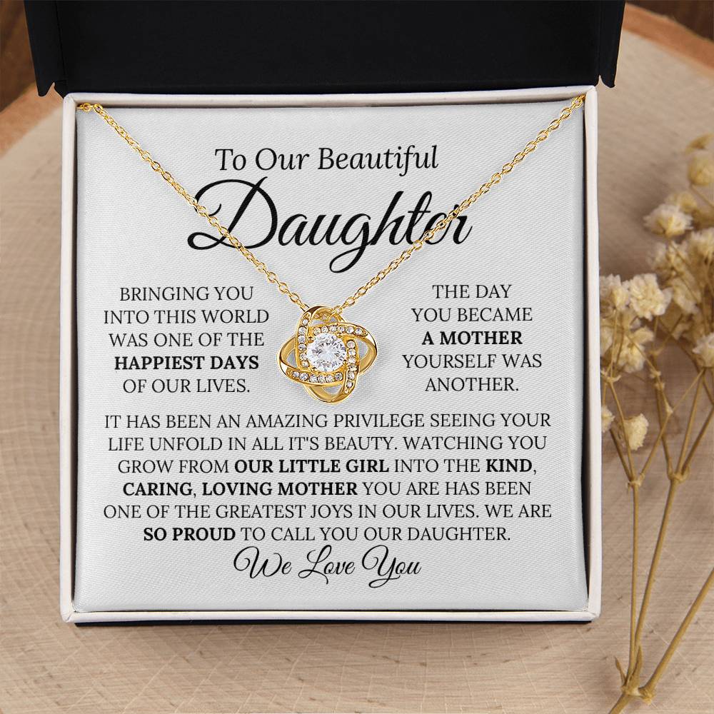 Heartfelt Mother's Day Gift For Daughter v1 - Love Knot Necklace