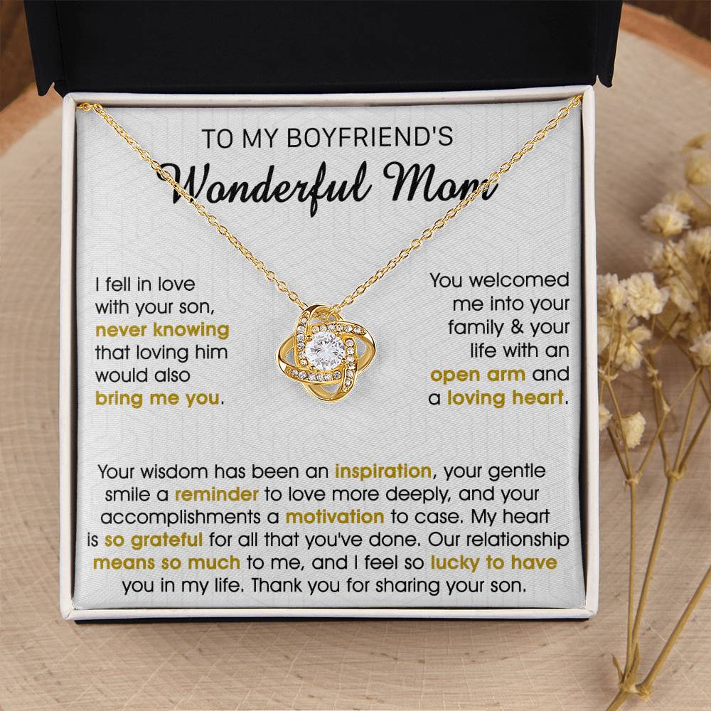 Gift For Boyfriend's Mom Bring Welcomed Your Wisdom Love Knot Necklace Love Knot Necklace