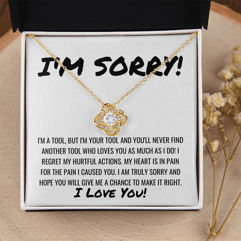 Sorry Apology Necklace 5 Love Knot Necklace