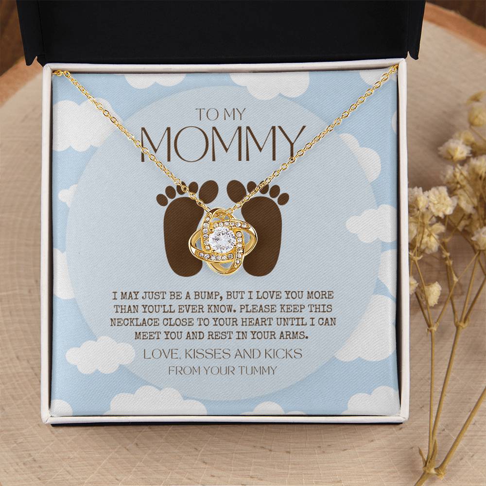 New Mom Birthday Pregnant Wife Birthday Gift Birthday Gift For Pregnant Wife Jewelry For Pregnant Wife Expecting Wife Birthday Love Knot Necklace