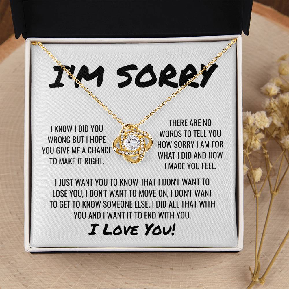 Sorry Apology 1 - Love Knot Necklace