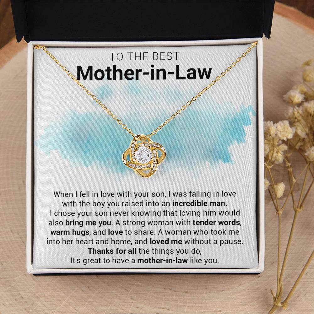 Gift For Mother-In-Law - Without A Pause - Love Knot Love Knot Necklace