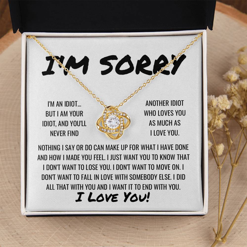 Sorry Apology Love Knot Necklace