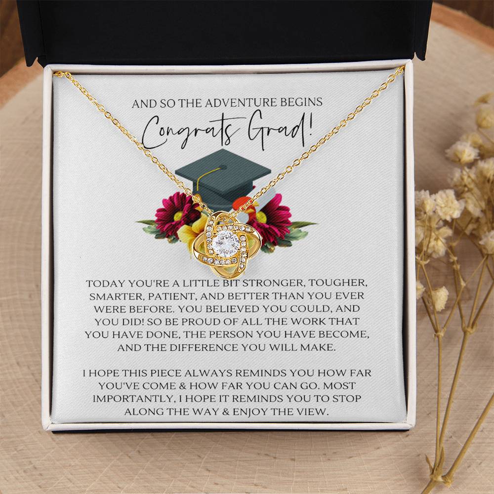 Graduation Gift For Her Graduate Necklace Class Of 2022 Hight School College Graduatio Love Knot Necklace