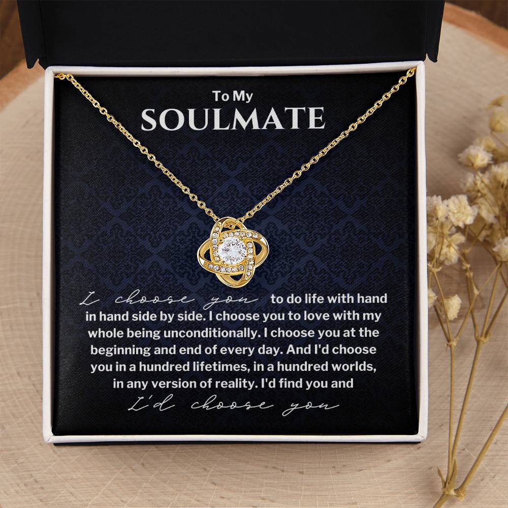 Soulmate - I Choose Love Knot Necklace