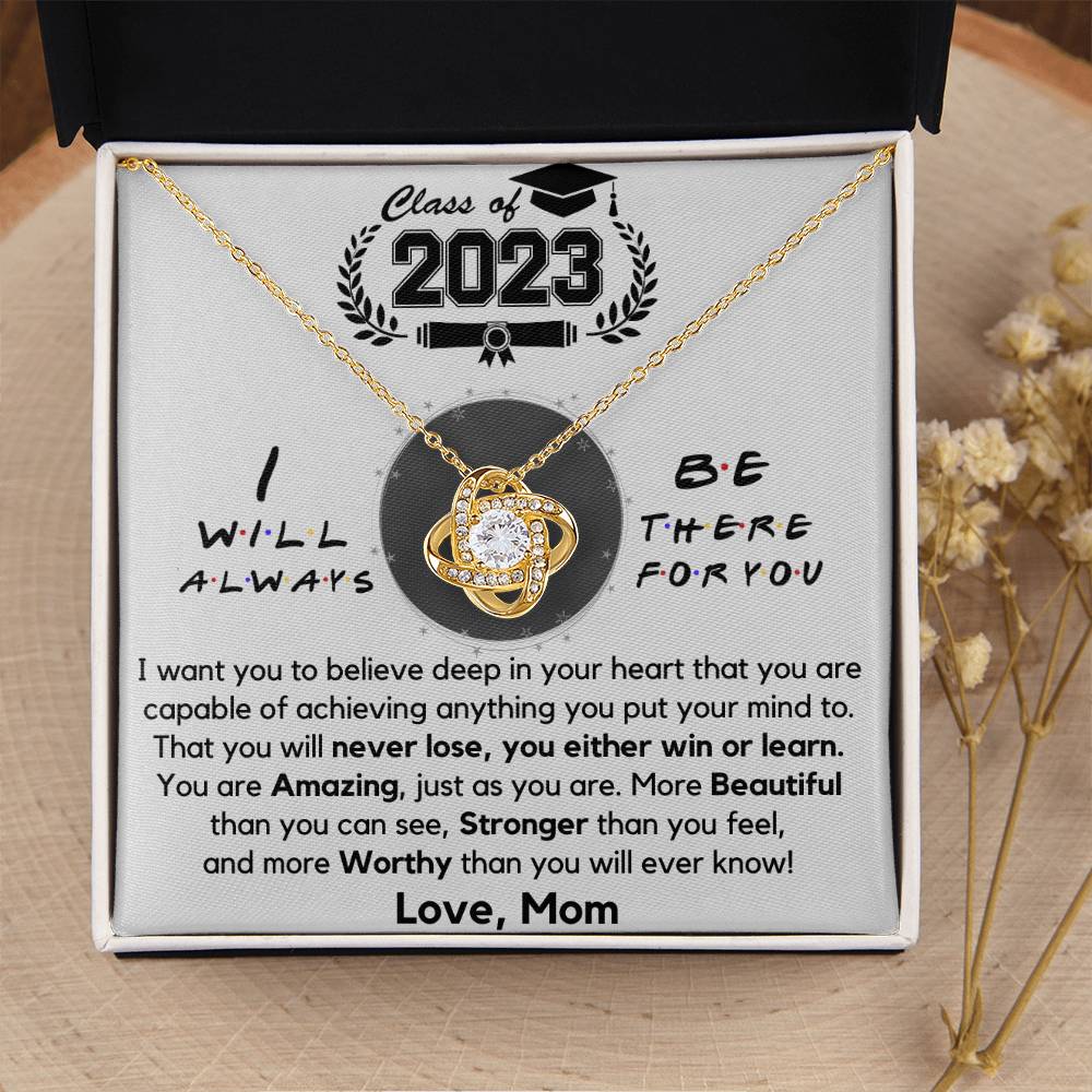 Class Of 2023 Graduation Gift Necklace Fr Love Knot Necklace