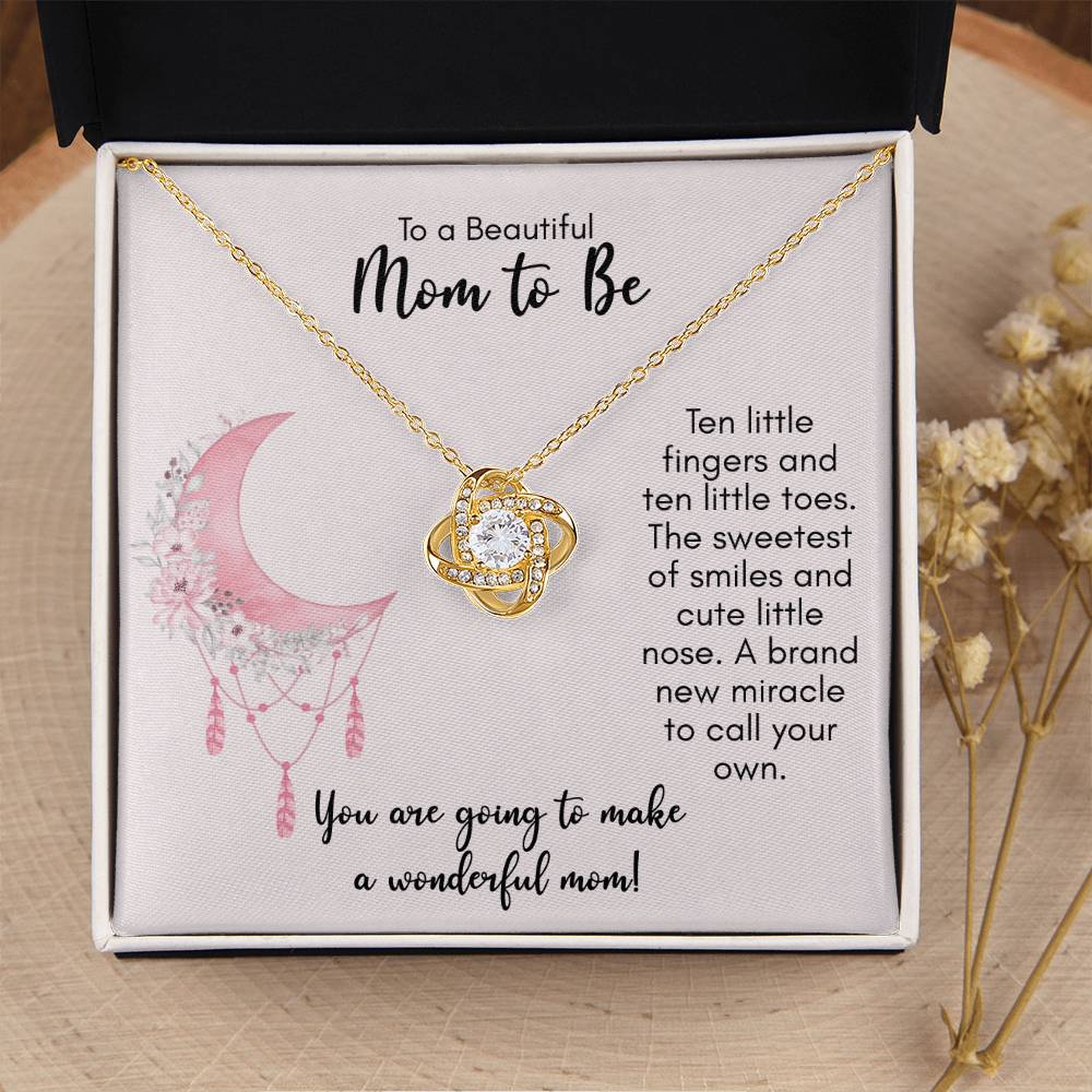 Expecting Mom Mothers Day Gift New Mom Necklace Jewelry Gift For First Mothers Day Push Jewelry Gift 1 Love Knot Necklace
