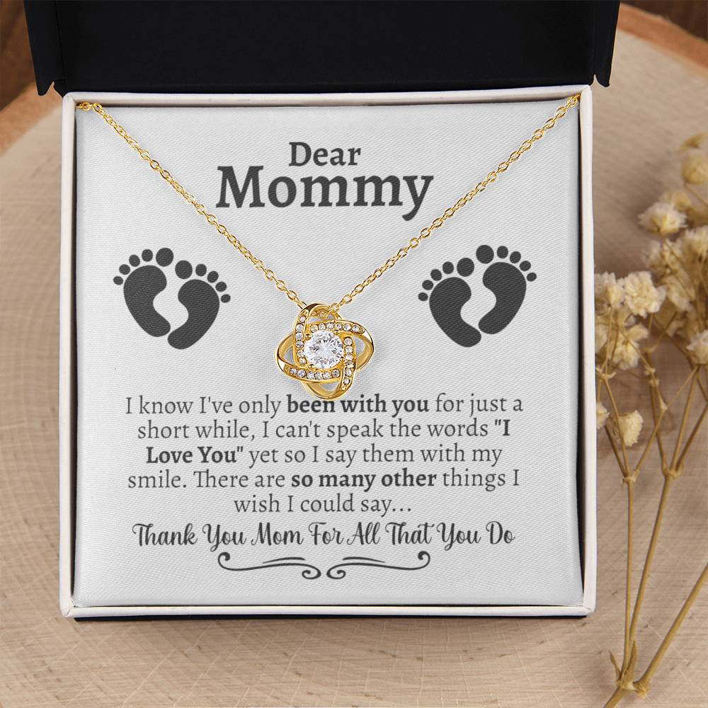 Mom Gift From Baby Gift For New Moms After Birth Birthday Gift From Baby To Mom Gift For Mom From Baby Boy Or Baby Girl Love Knot Necklace