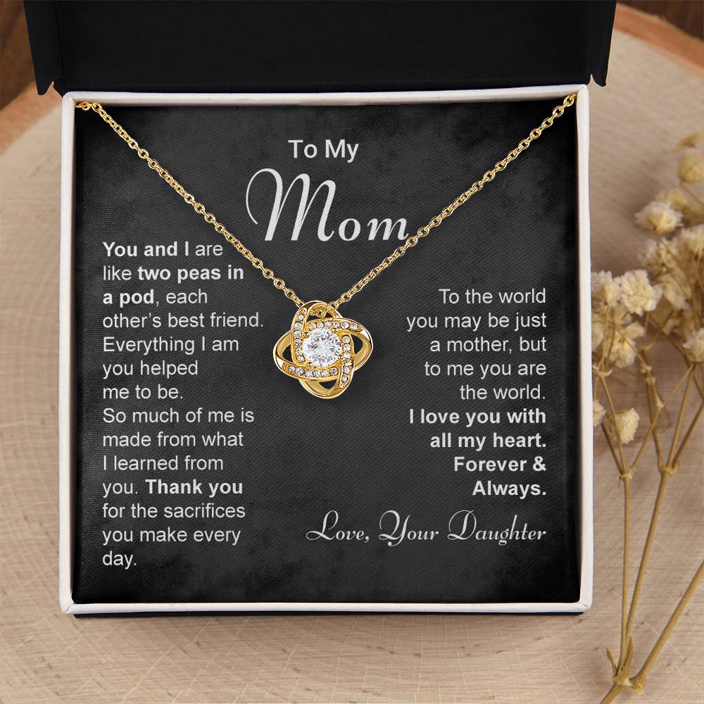 To My Mom The Love Knot Necklace Love Knot Necklace