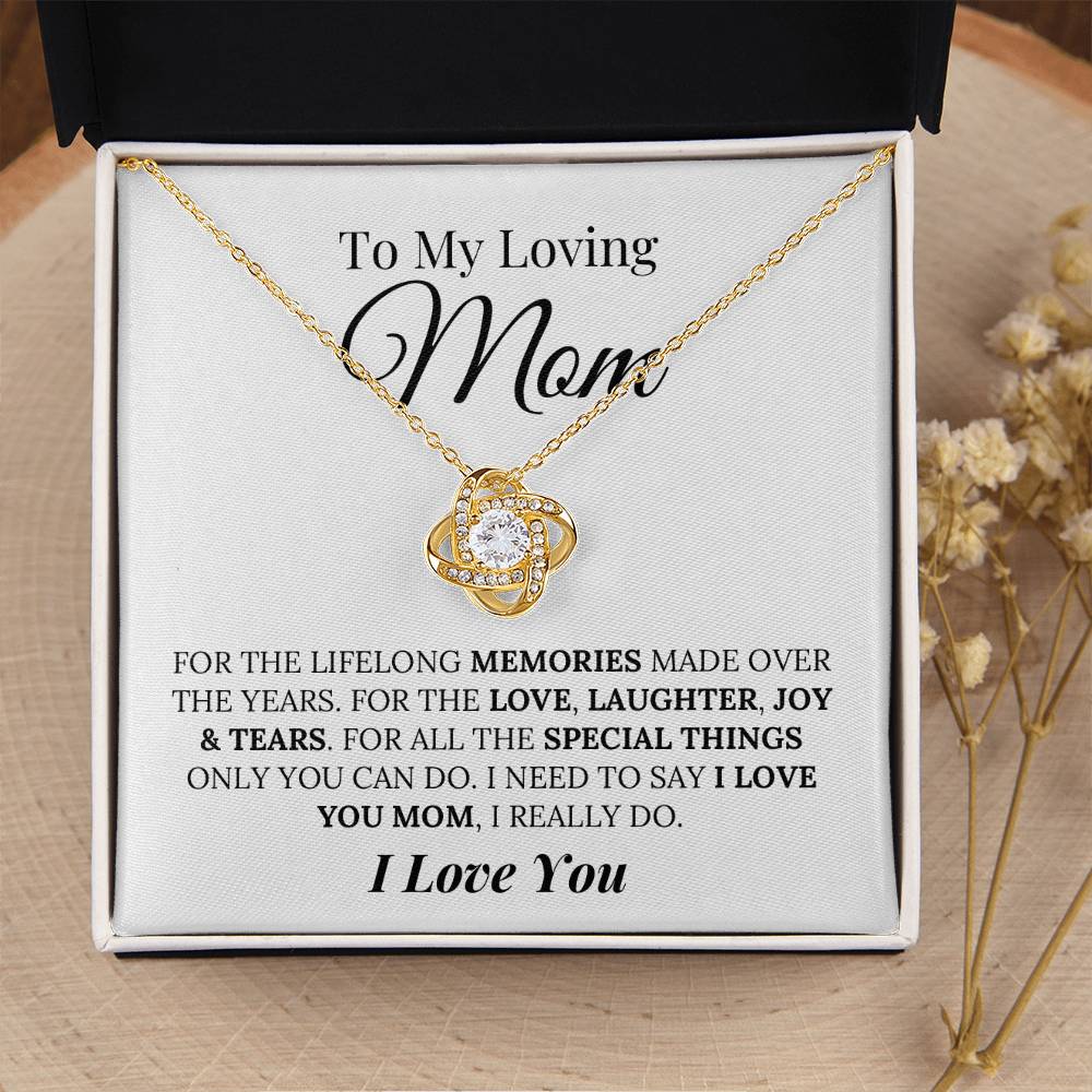 Heartfelt Mother's Day Gift For Mom Love Knot Necklace 7