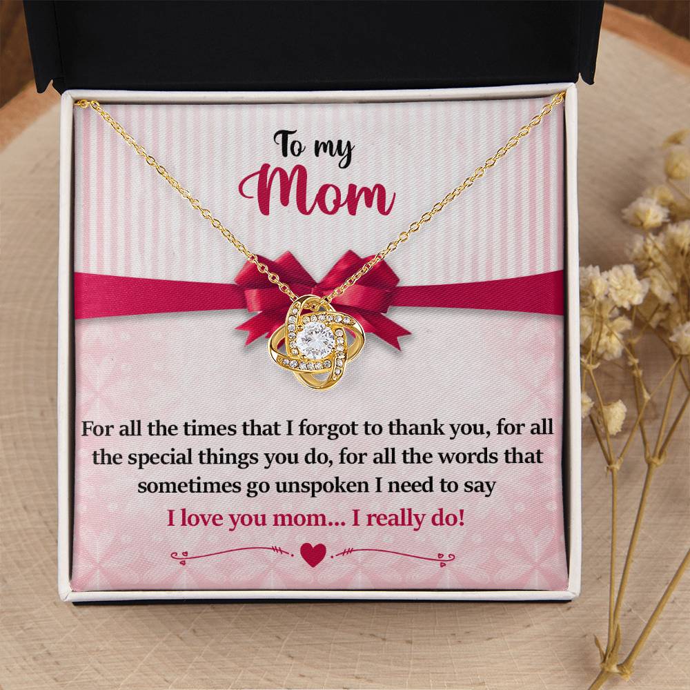 Mom - For All The Times Love Knot Necklace