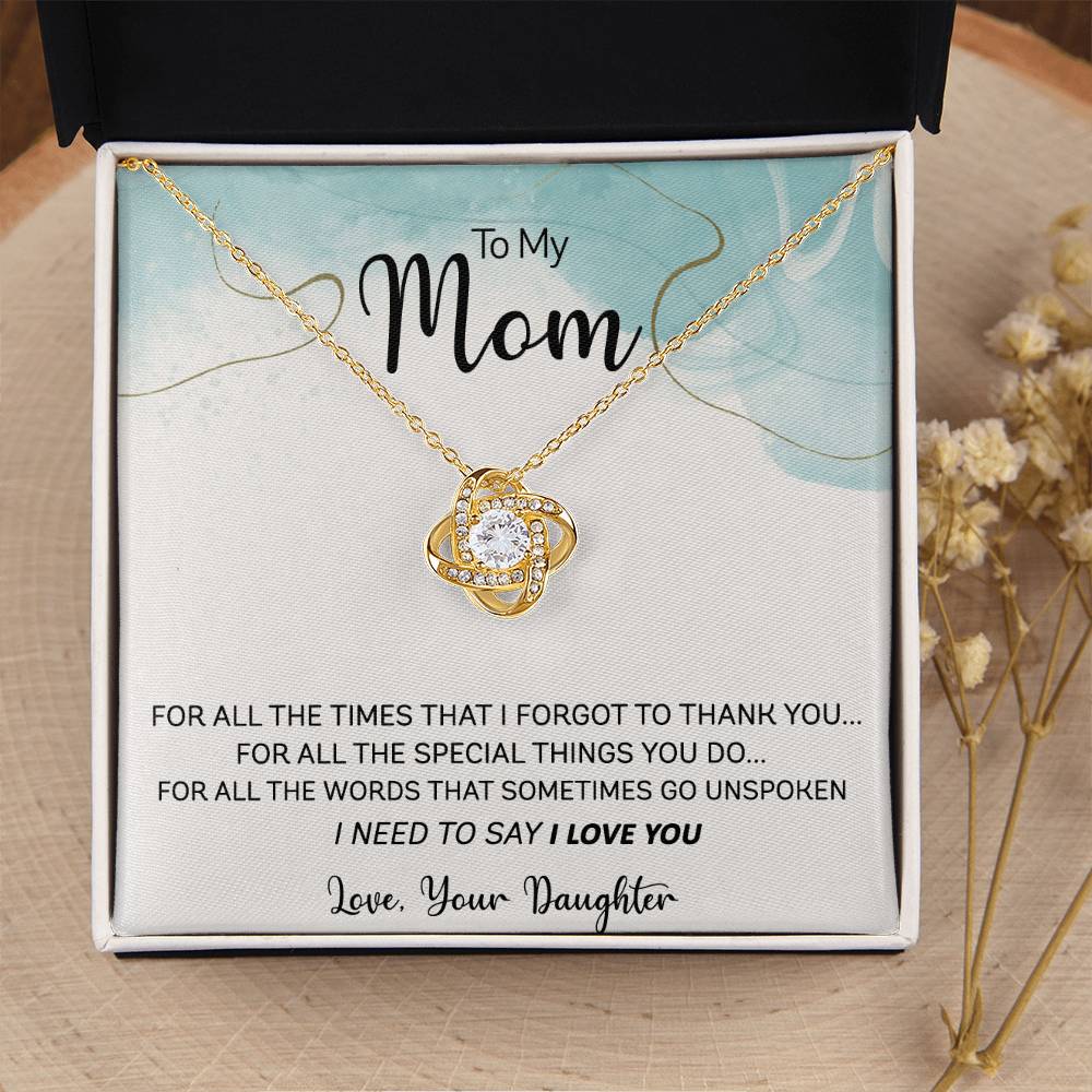 Gift For Mom - For All The Times Love Knot Necklace