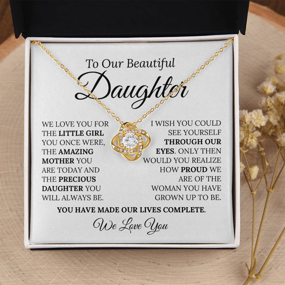 Heartfelt Mother's Day Gift For Daughter 5 Love Knot Necklace