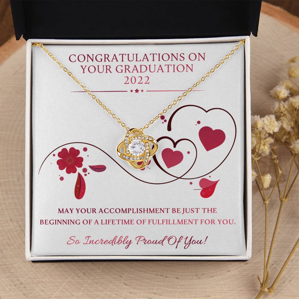 Class Of 2022 Gift Necklace For Daughter Graduation Necklace For Granddaughter Graduation Gifts F Love Knot Necklace