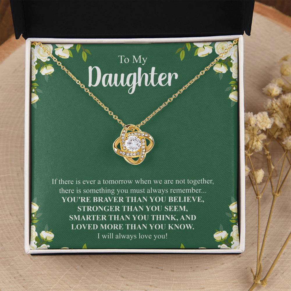 To My Daughter Necklace Gift From Mom Mothers Day Gift For Daughter From Mother Sentimental Jewelry Gifts For Daughter From Mom 6 Love Knot Necklace