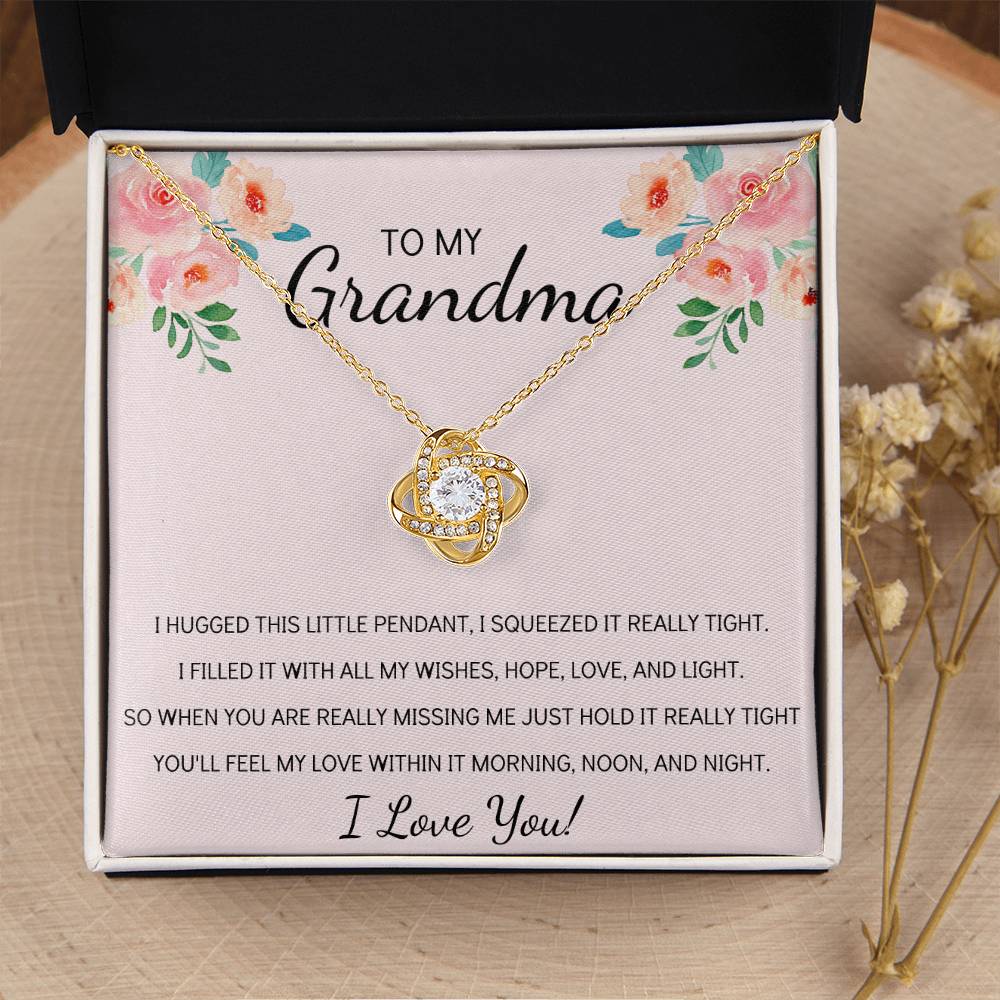 Grandma Necklace Gifts For Grandma From Granddaughter Or Grandson Mothers Day Gift Ideas For Grandma Love Knot Necklace