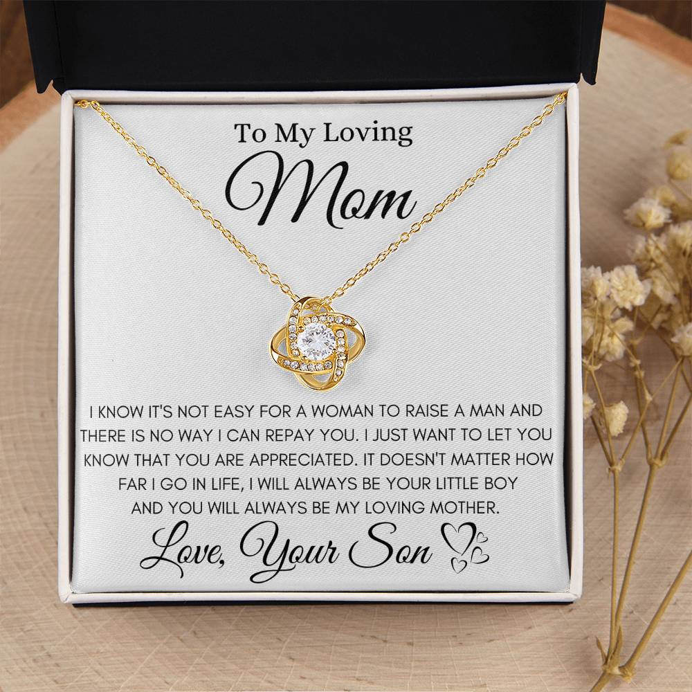 To My Loving Mom ?? - Love Knot Necklace Love Knot Necklace