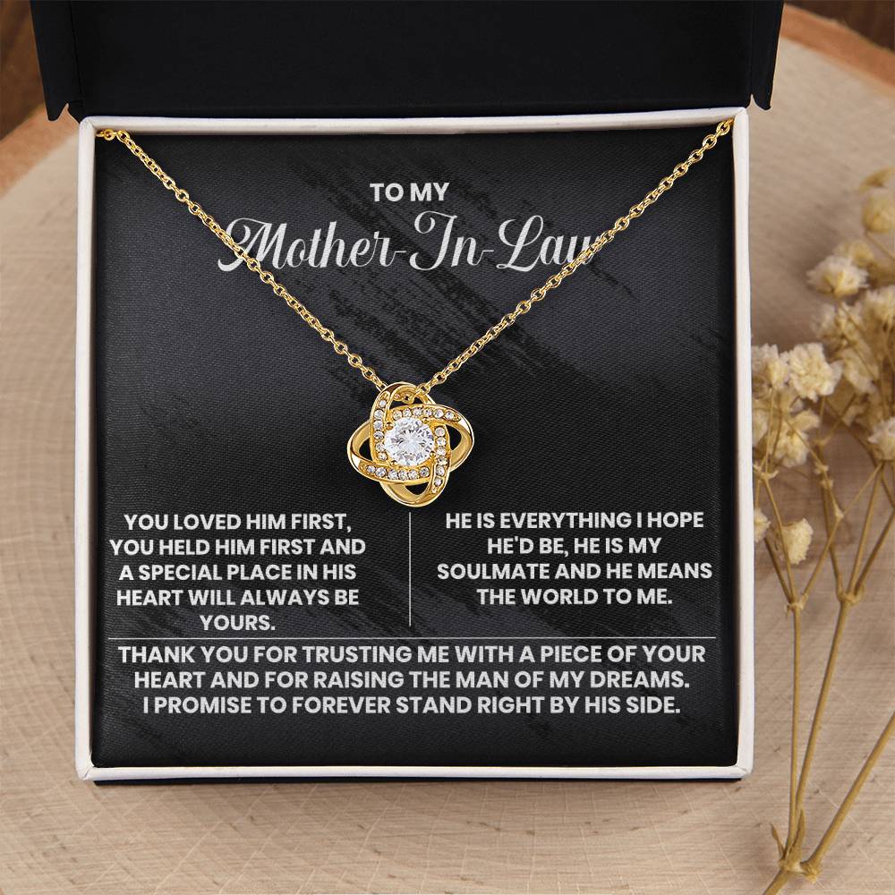 To My Mother-In-Law Thank You The Love Knot Necklace Love Knot Necklace