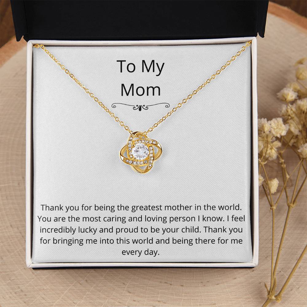 To My Mom Love Knot Necklace Love Knot Necklace
