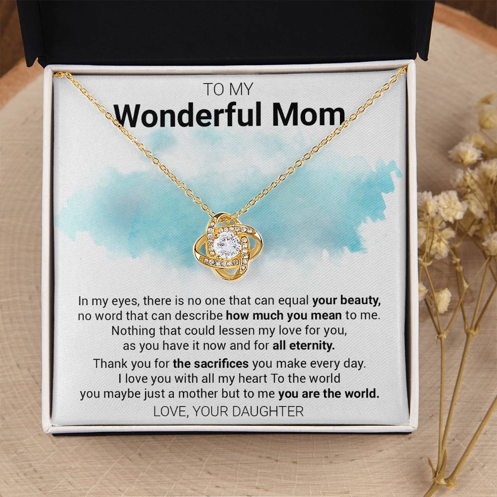 Gift For Mom - Your B Love Knot Necklace