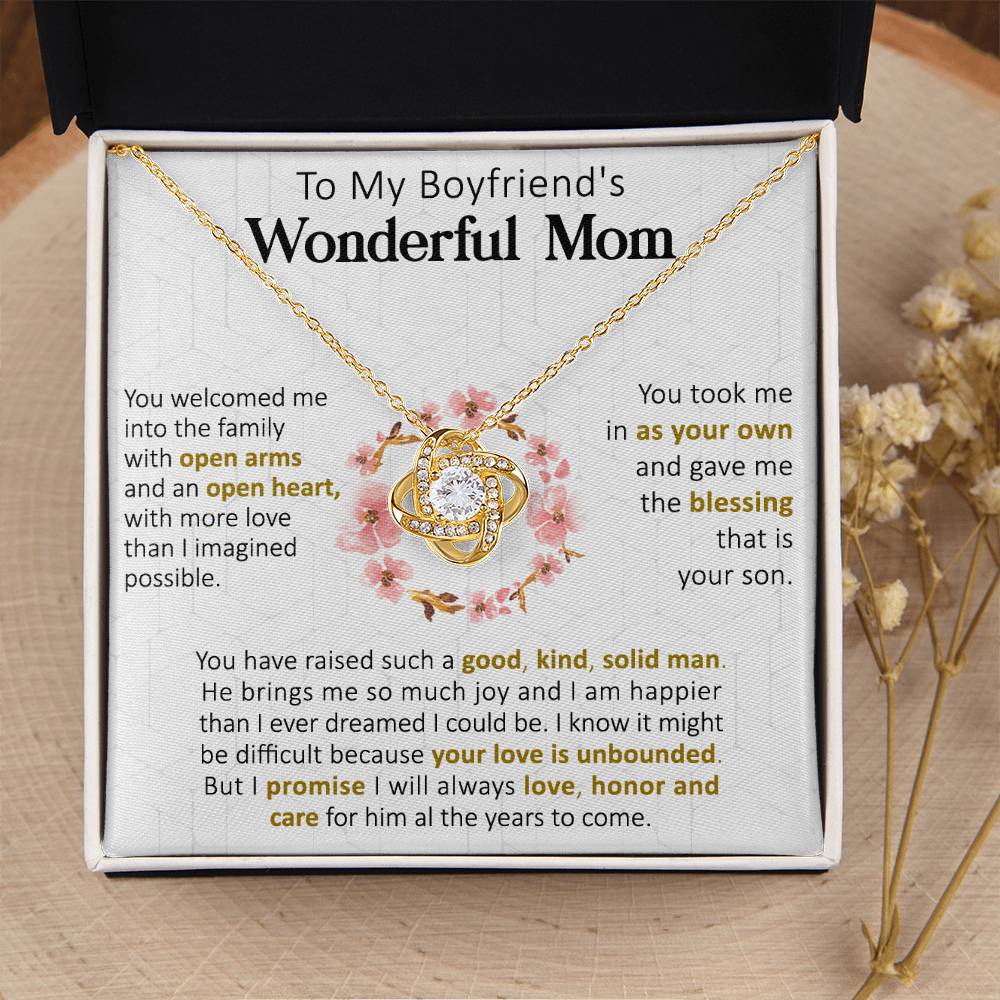 Gift For Boyfriend's Mom Welcomed Solid Man Love Knot Necklace Love Knot Necklace