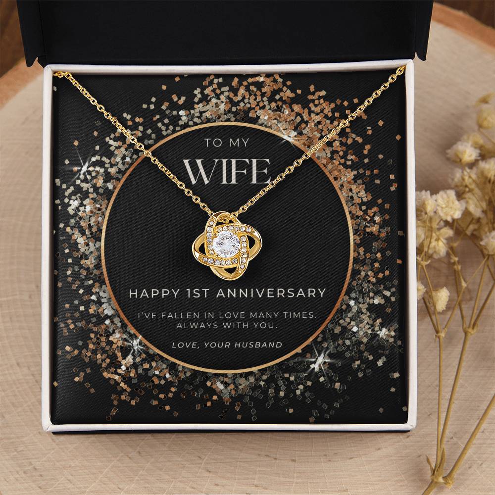 1 Year Anniversary Gift For Wife 1 Year Anniversary Gifts 1 Year Wedding Anniversary Gift Ideas 1St Wedding Anniversary Gift F(4) Love Knot Necklace