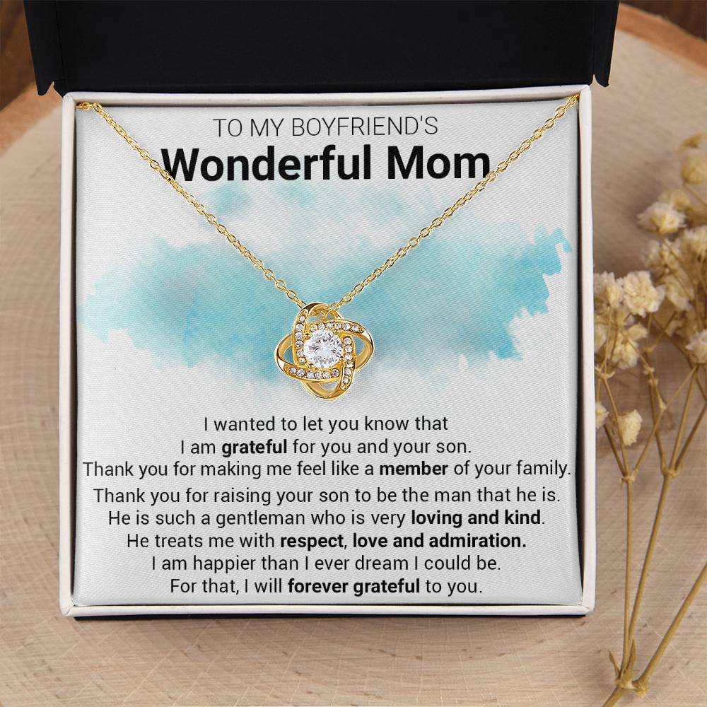 Gift For Boyfriend's Mom Member For That Love Knot Necklace Love Knot Necklace