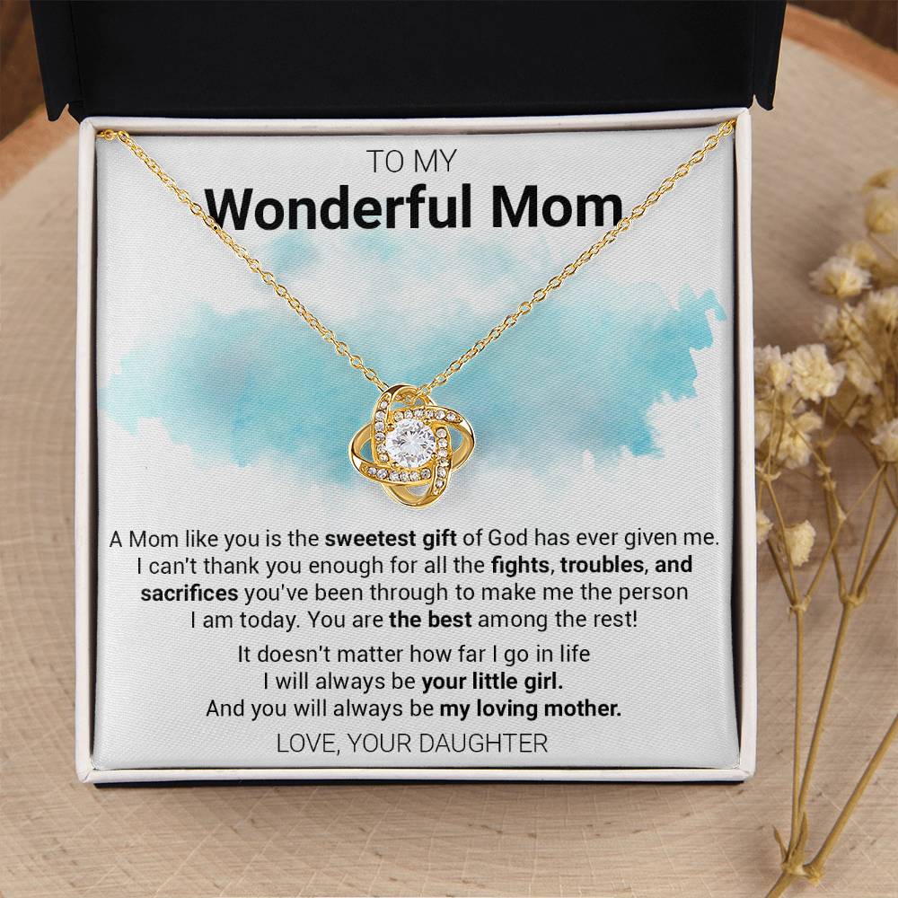 Gift For Mom - Thank You - Love Knot Love Knot Necklace