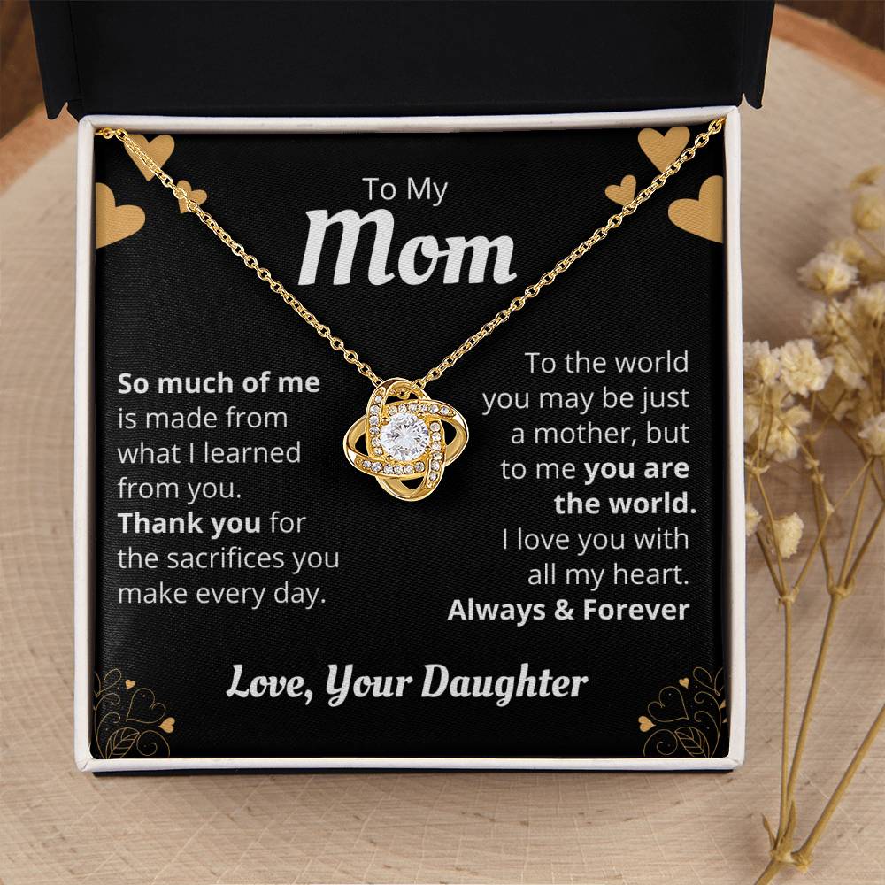 Mom - So Much Of Me - The Love Knot Necklace 1 Love Knot Necklace