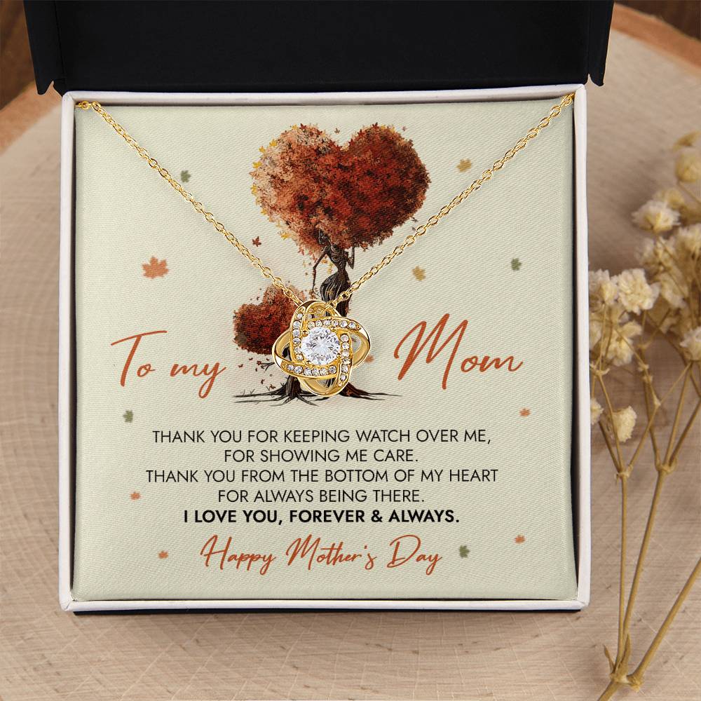 To My Mom Necklace Mother's Day Gift For Mom Thank You Mom Jewelry Gift Love Knot Necklace