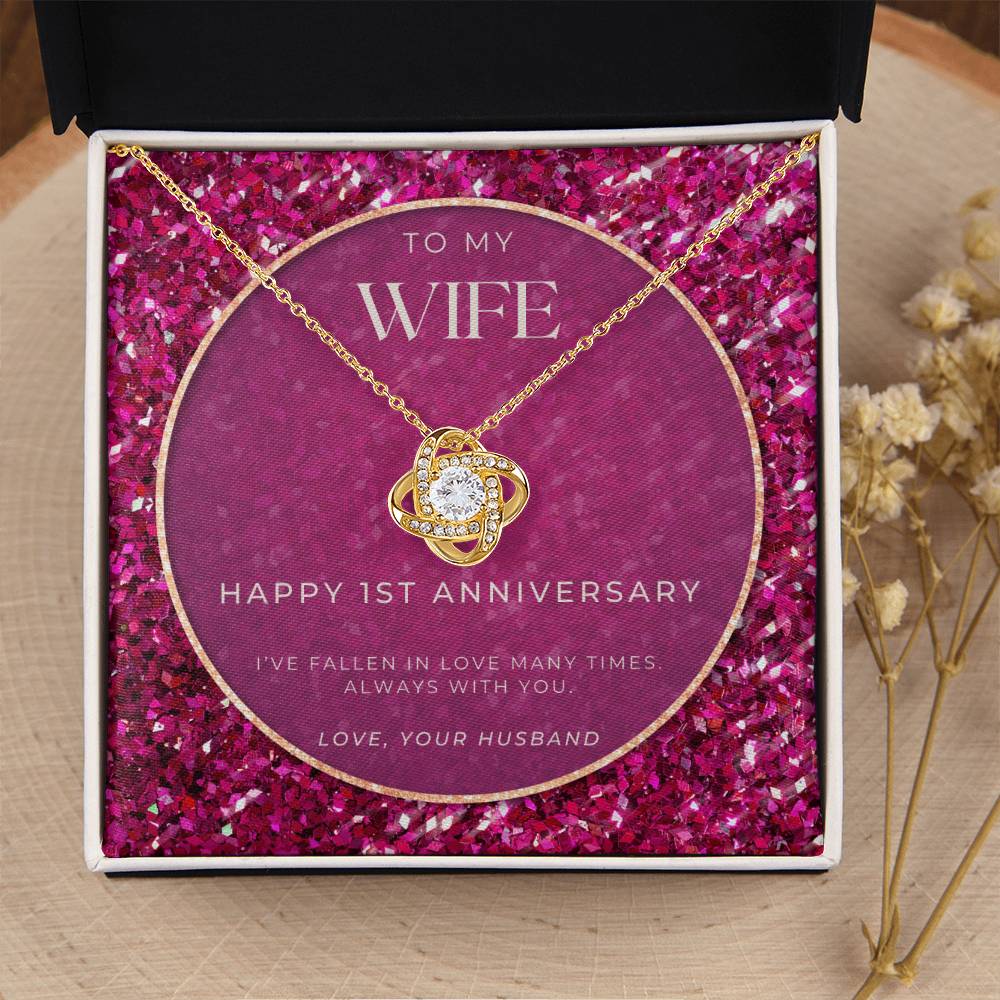 1 Year Anniversary Gift For Wife 1 Year Anniversary Gifts 1 Year Wedding Anniversary Gift Ideas 1St Wedding Anniversary Gift F(5) Love Knot Necklace