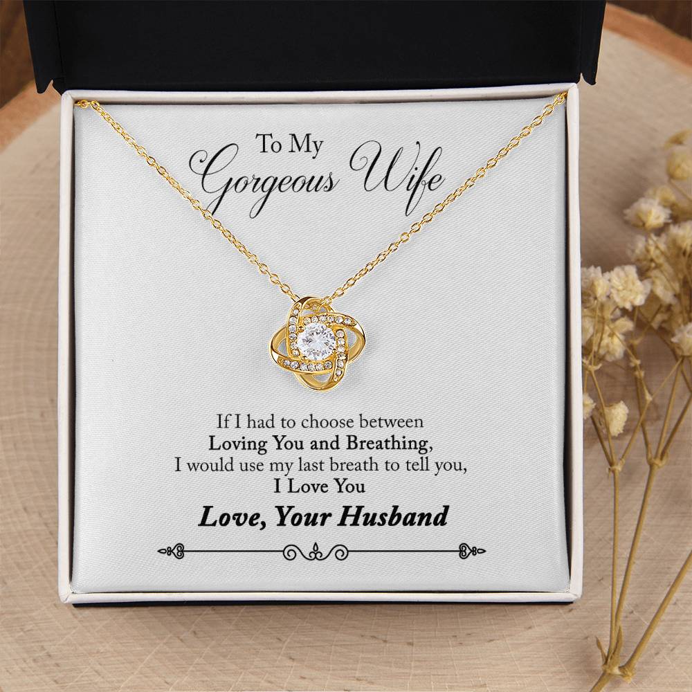 Limited Edition - To My Gorgeous Wife Necklace - Get Your Love Knot Necklace