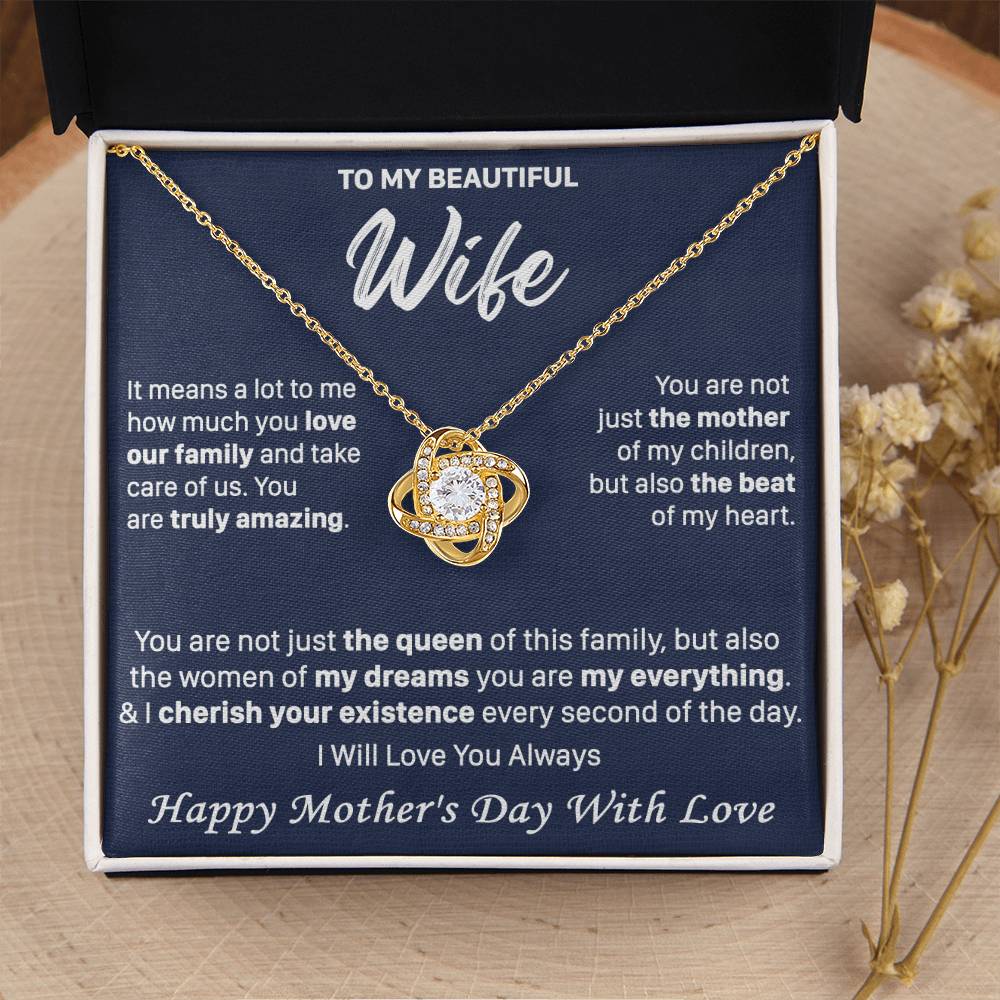 Gift For Wife Amazing The Mother Happy Love Knot Necklace Love Knot Necklace