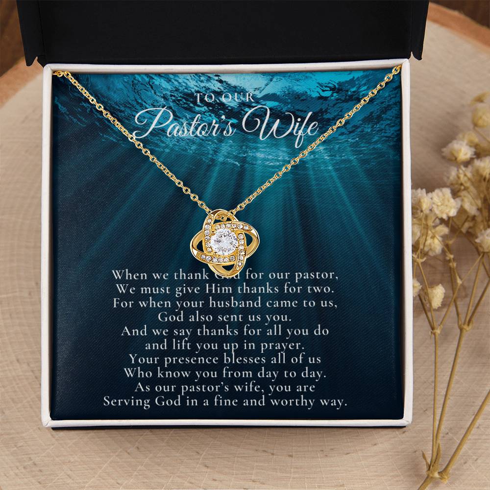Pastors Wife Appreciation Gift Necklace Bible Study Gift Christmas Present For Pastors Wife Best Preacher Wife Gift Priest Wife Gift 1 Love Knot Necklace