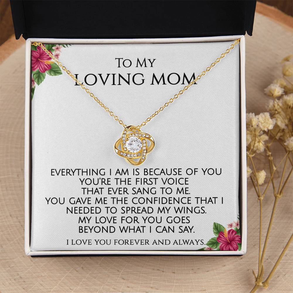 To My Loving Mom Necklace 1 Love Knot Necklace