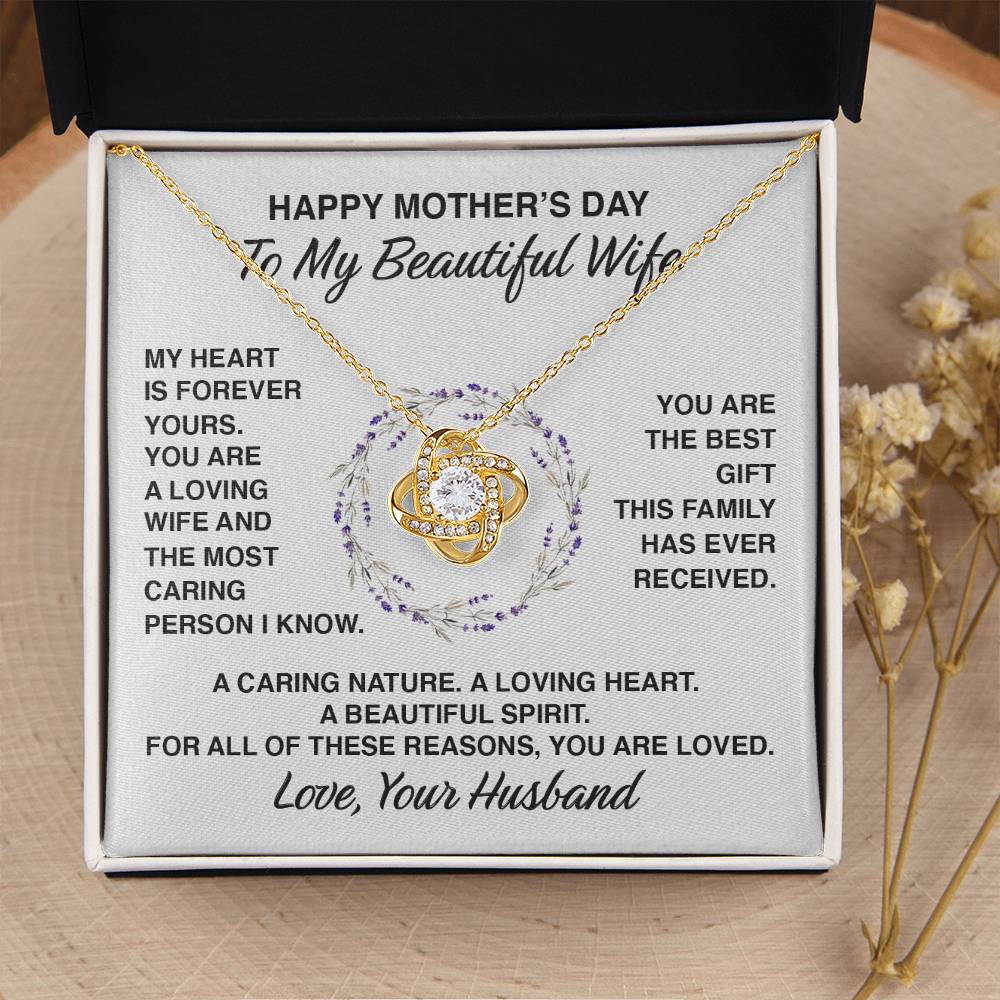 Delivery By Mother's Day Wf014 Love Knot Necklace Gift For Wife Love Knot Necklace