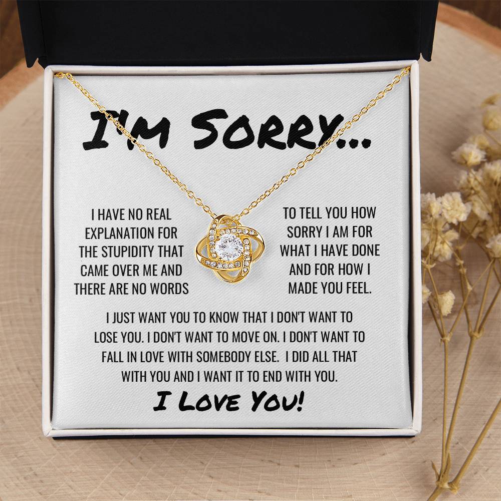 Sorry Apology - Love Knot Necklace